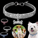 Bling Crystal Dog Collar Diamond Puppy Pet Shiny Full Rhinestone Necklace Collar Collars