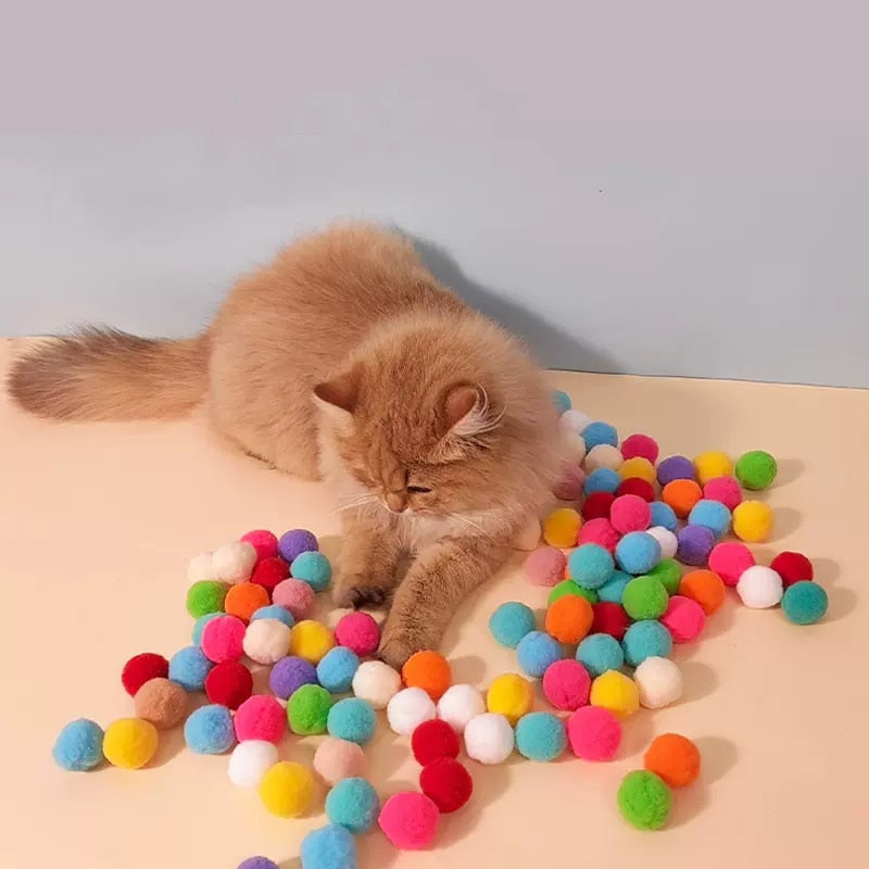 Cat Plush Silent Ball Gun Interactive Toy