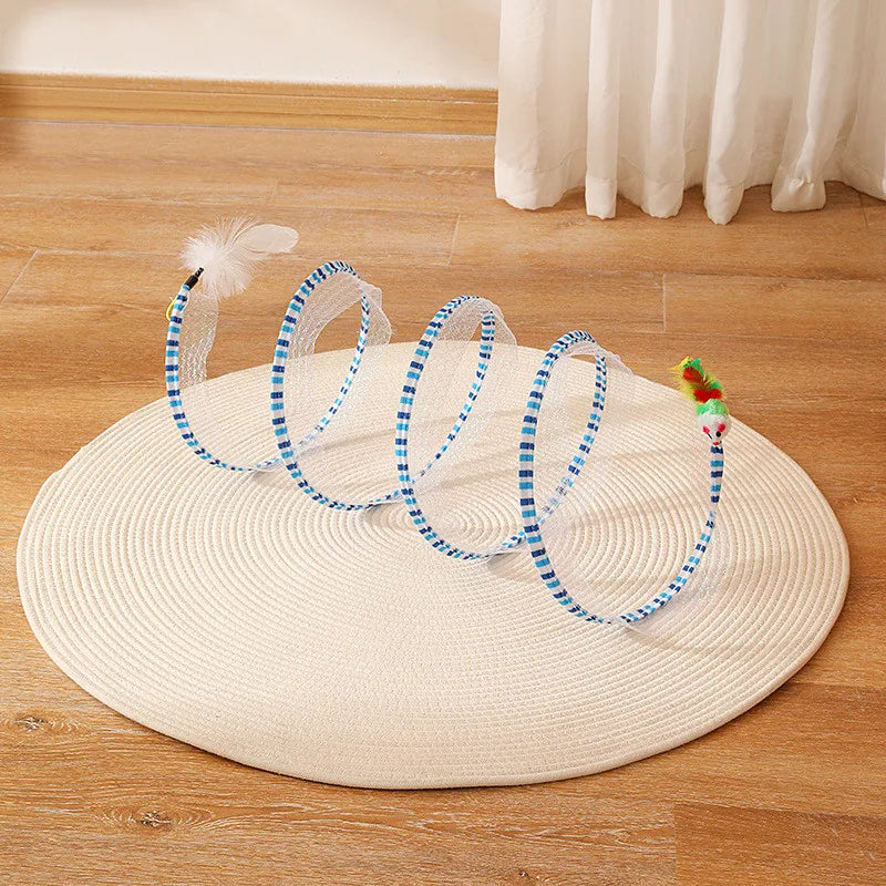 -play Cat Hunting Spiral Tunnel Toy