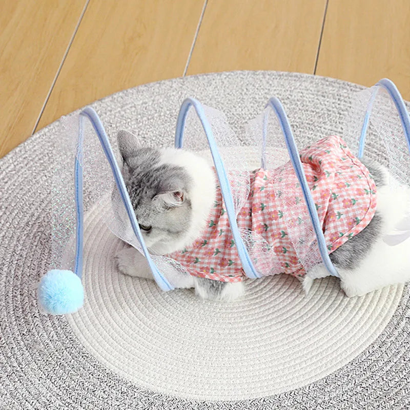 -play Cat Hunting Spiral Tunnel Toy